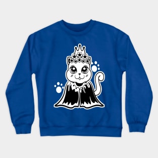 Princess Kitty Cat Drawing Crewneck Sweatshirt